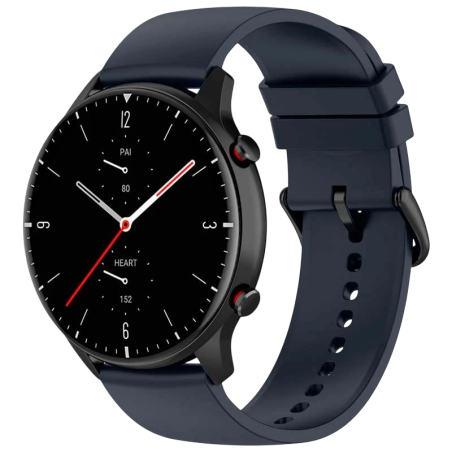 Bracelet en silicone Universal 22mm Bleu foncé pour Smartwatch Xiaomi/Amazfit/Samsung/Huawei/Realme/Ticwatch