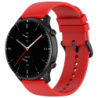 Bracelet en silicone Universal 22mm Rouge pour para Smartwatch Xiaomi/Amazfit/Samsung/Huawei/Realme/Ticwatch