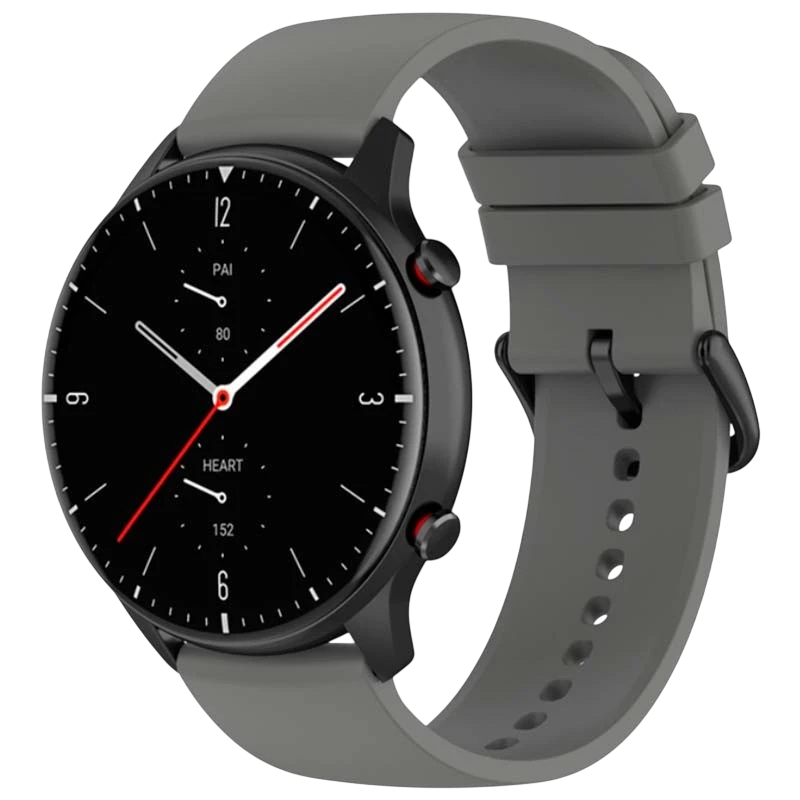 Bracelet en silicone Universal 22mm Gris pour Smartwatch Xiaomi/Amazfit/Samsung/Huawei/Realme/Ticwatch