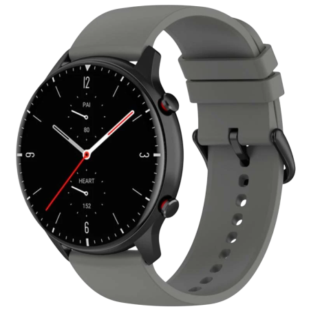 Bracelet en silicone Universal 22mm Gris pour Smartwatch Xiaomi/Amazfit/Samsung/Huawei/Realme/Ticwatch
