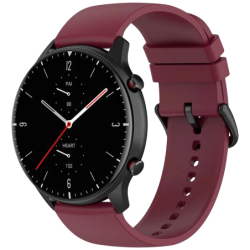 Bracelet en silicone Universal 22mm Vin pour Smartwatch Xiaomi/Amazfit/Samsung/Huawei/Realme/Ticwatch