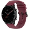 Bracelet en silicone Universal 22mm Vin pour Smartwatch Xiaomi/Amazfit/Samsung/Huawei/Realme/Ticwatch