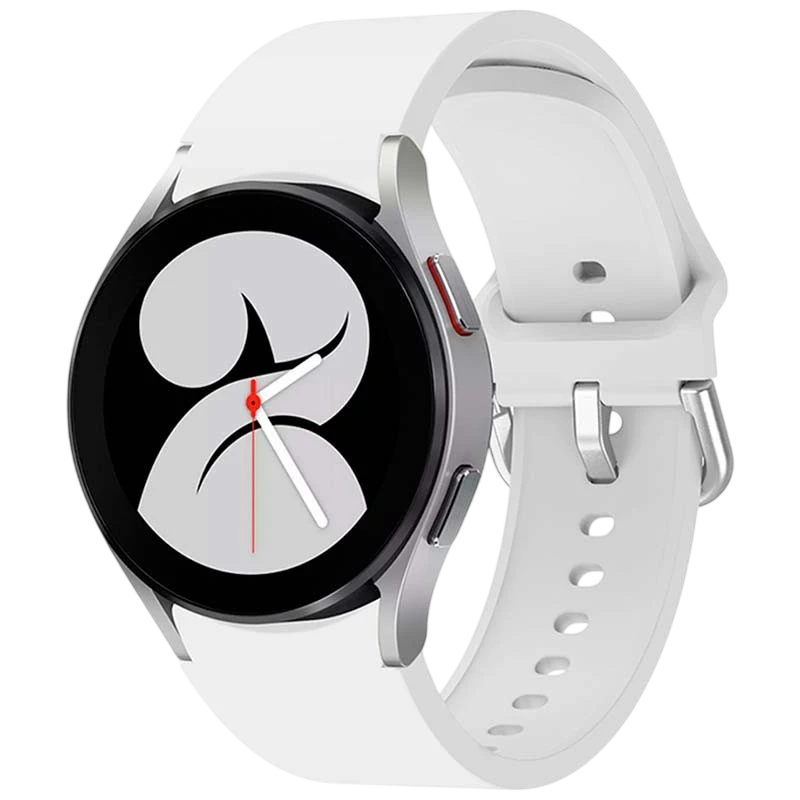 Bracelet en silicone Samsung Galaxy Watch 4/5/6 Blanc