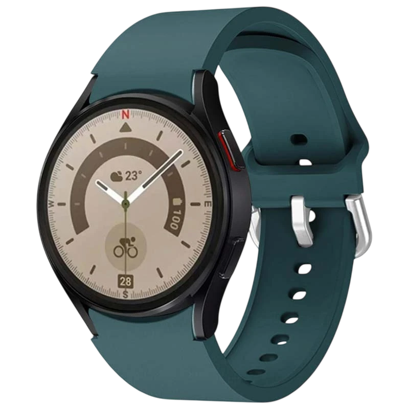 Bracelet en silicone Samsung Galaxy Watch 4/5/6 Vert Foncé