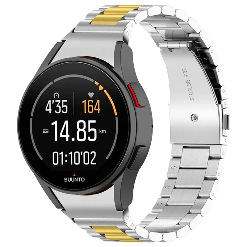 Bracelet Métal Maillons Samsung Galaxy Watch 4/5/6 Argent+Or