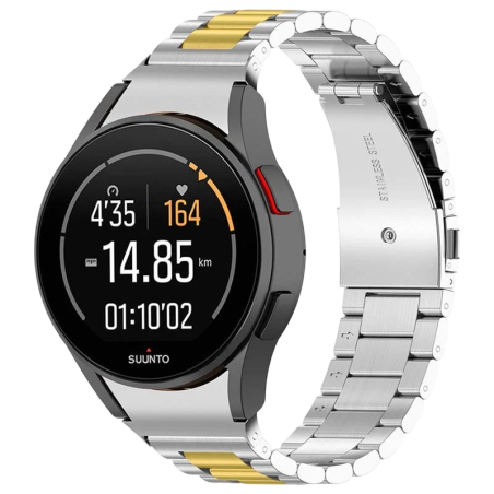 Bracelet Métal Maillons Samsung Galaxy Watch 4/5/6 Argent+Or