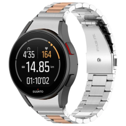 Bracelet Métal Maillons Samsung Galaxy Watch 4/5/6 Argent+Or Rose