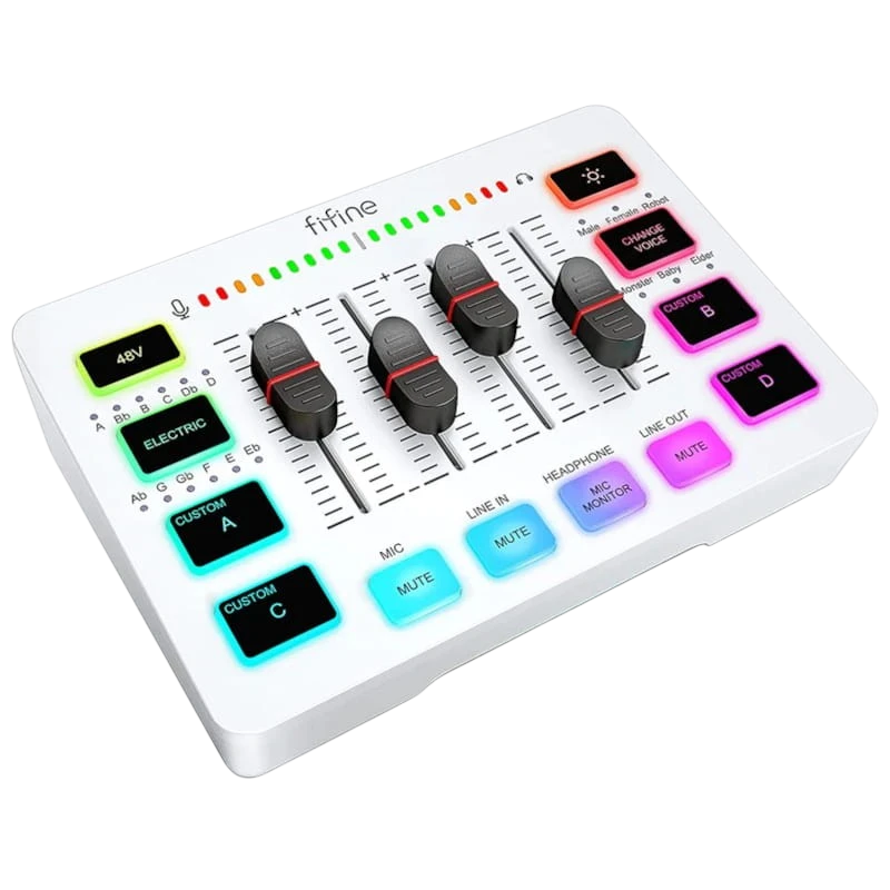 Fifine SC3 Blanc - Mixeur audio