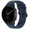 Bracelet en silicone Universal 22mm Bleu foncé pour Smartwatch Xiaomi/Amazfit/Samsung/Huawei/Realme/Ticwatch