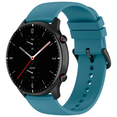 Bracelet en silicone Universal 22mm Bleu pour Smartwatch Xiaomi/Amazfit/Samsung/Huawei/Realme/Ticwatch