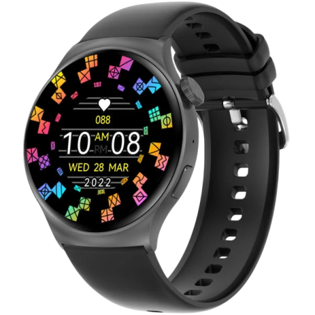 DT NO.1 DT4 Mate Noir 1,45 pouces AMOLED 6 jours +150 sports IP68 Smartwatch