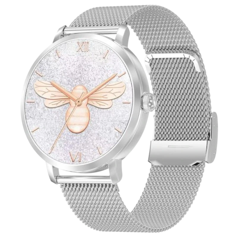 DT NO.1 DT S Argent Bracelet métallique 1,3 pouces AMOLED 5 jours +150 sports IP68 Smartwatch