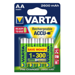 Pack 4x Rechargeable Batteries Varta AA ACCU Power 2600 mAh NiMH