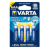 Pack 4x Batteries Varta AAA Long Life Power LR03