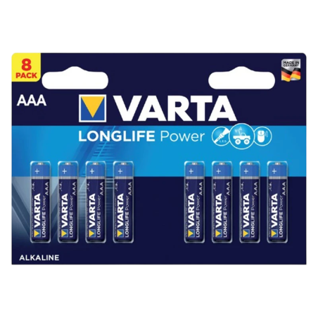 Pack 8x Batteries Varta AAA Long Life Power LR03