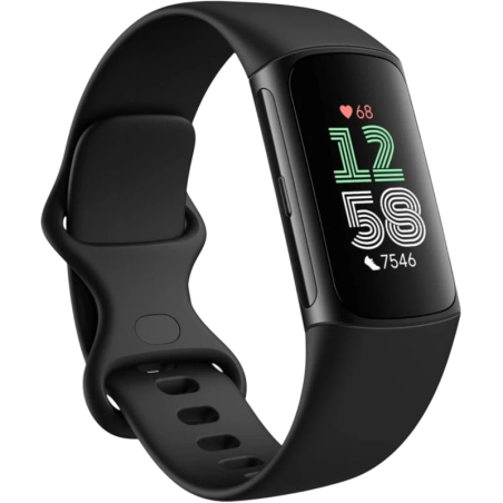 Fitbit Charge 6 Noir 1,04 pouces AMOLED GPS NFC 7 jours +40 sports 5ATM Bracelet connecté