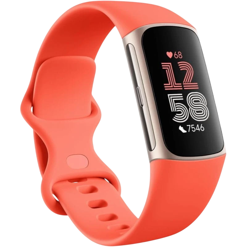Fitbit Charge 6 Corail 1,04 pouces AMOLED GPS NFC 7 jours +40 sports 5ATM Bracelet connecté