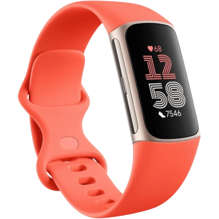 Fitbit Charge 6 Corail 1,04 pouces AMOLED GPS NFC 7 jours +40 sports 5ATM Bracelet connecté