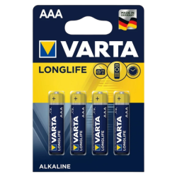 Pack 4x Batteries Varta AAA Long Life Extra Power LR03