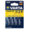 Pack 4x Batteries Varta AAA Long Life Extra Power LR03
