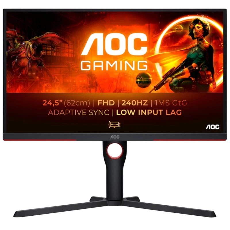 AOC G3 25G3ZM/BK Noir 24,5 pouces Full HD VA 240Hz 0,5ms FreeSync Premium Monitor
