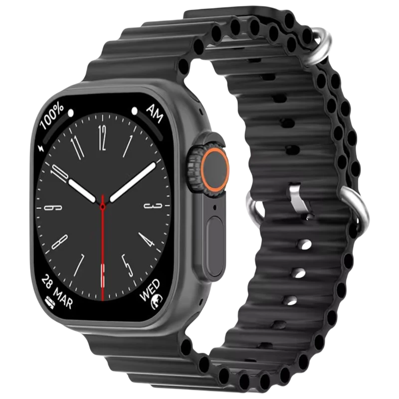 DT NO.1 V9 Ultra 2 Noir 2,1 pouces AMOLED GPS NFC 15 jours IP68 Smartwatch