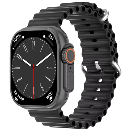 DT NO.1 V9 Ultra 2 Noir 2,1 pouces AMOLED GPS NFC 15 jours IP68 Smartwatch