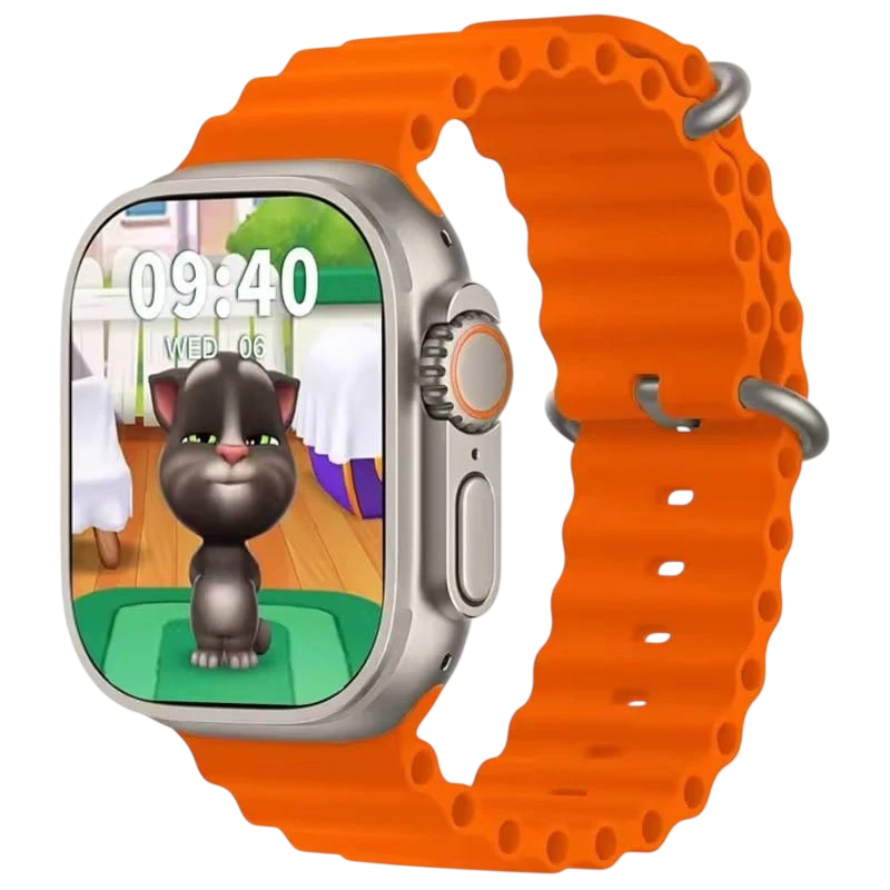 DT NO.1 V9 Ultra 2 Orange 2,1 pouces AMOLED GPS NFC 15 jours IP68 Smartwatch