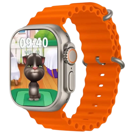 DT NO.1 V9 Ultra 2 Orange 2,1 pouces AMOLED GPS NFC 15 jours IP68 Smartwatch
