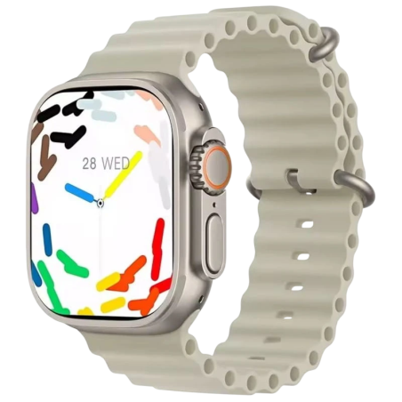 DT NO.1 V9 Ultra 2 Argent 2,1 pouces AMOLED GPS NFC 15 jours IP68 Smartwatch