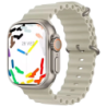 DT NO.1 V9 Ultra 2 Argent 2,1 pouces AMOLED GPS NFC 15 jours IP68 Smartwatch