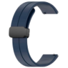 Bracelet Universal Fermoir Magnétique 22mm Bleu foncé pour Smartwatch Xiaomi/Amazfit/Samsung/Huawei/Realme/Ticwatch