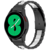 Bracelet Métal Maillons Samsung Galaxy Watch 4/5/6 Noir+Argent
