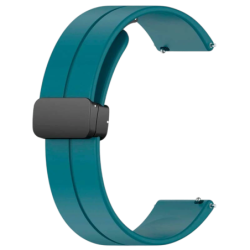 Bracelet Universal Fermoir Magnétique 22mm Bleu pour Smartwatch Xiaomi/Amazfit/Samsung/Huawei/Realme/Ticwatch