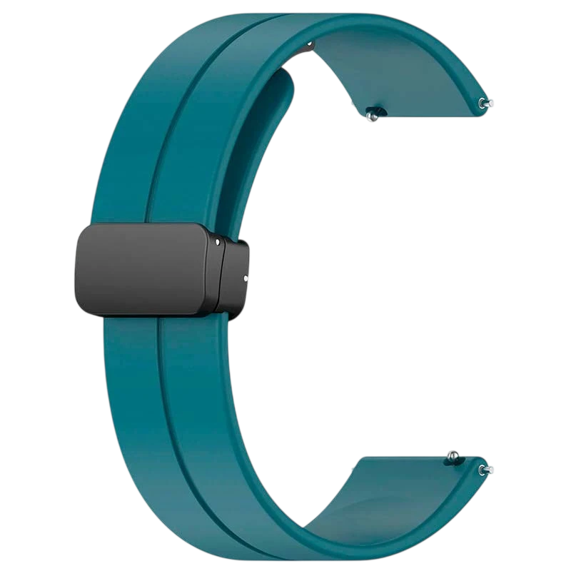 Bracelet Universal Fermoir Magnétique 22mm Bleu pour Smartwatch Xiaomi/Amazfit/Samsung/Huawei/Realme/Ticwatch