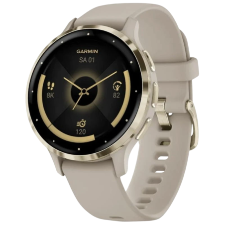 Garmin Venu 3S Beige Doré 1,2 pouces AMOLED GPS 10 jours 5ATM Smartwatch
