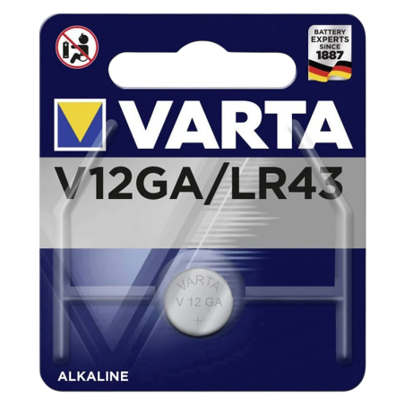 Pile bouton Varta V12GA LR43