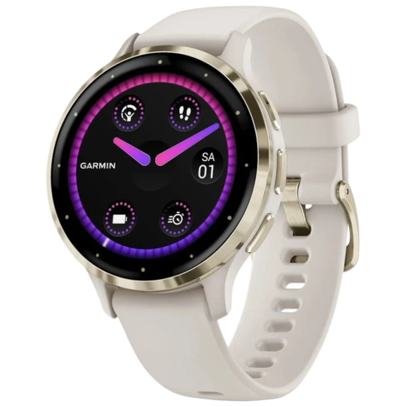 Garmin Venu 3S Gris/Doré 1,2 pouces AMOLED GPS 10 jours 5ATM Smartwatch