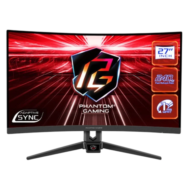 ASRock PG27F15RS1A Noir 27 pouces Full HD VA 240Hz 1ms FreeSync incurvé Monitor