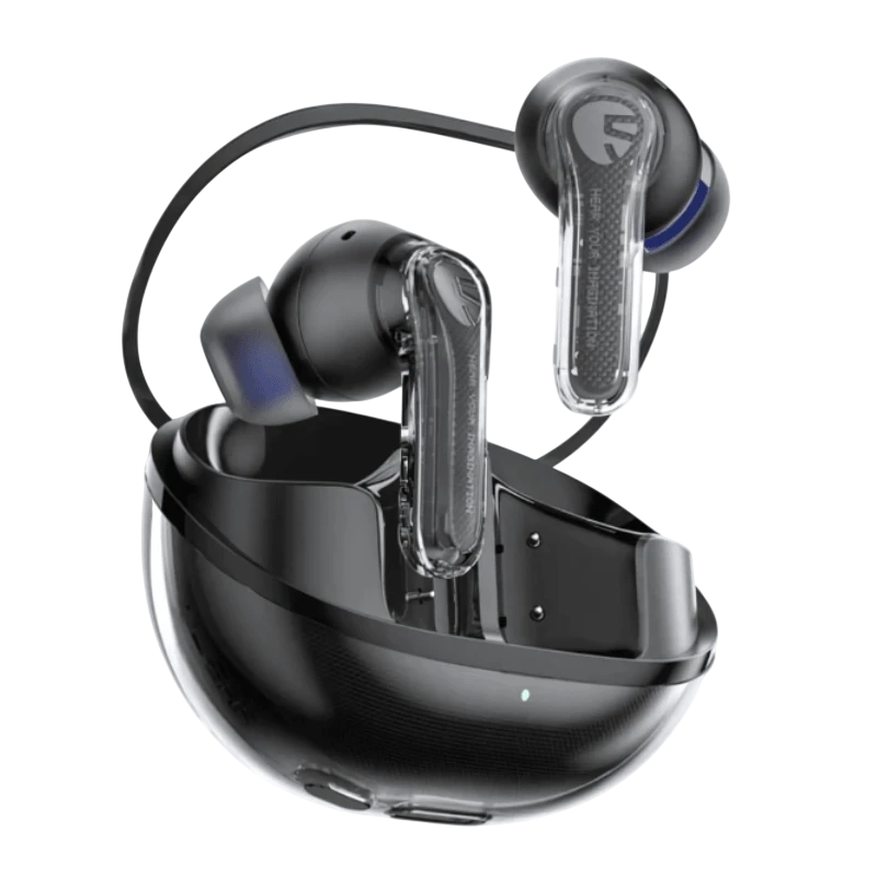 SoundPEATS Clear Noir Bluetooth 5.3 40h IPX4 Écouteurs sans fil