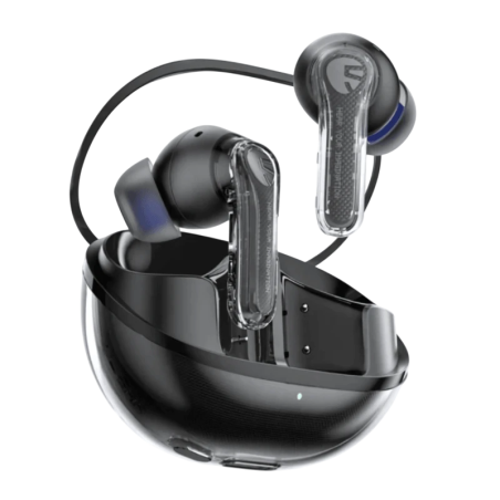 SoundPEATS Clear Noir Bluetooth 5.3 40h IPX4 Écouteurs sans fil