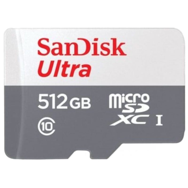 SanDisk Ultra 512GB Gris 100MB/s Classe 10 Tarjeta microSD