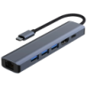 2210 6 en 1 USB Type-C vers USB 3.2/HDMI/USB Type C Noir Hub USB