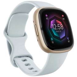 Fitbit Sense 2 Bleu Brume / Aluminium Or GPS NFC 6 jours +40 sports 5ATM Smartwatch