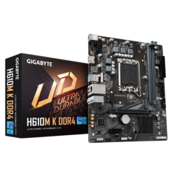 Gigabyte H610M K DDR4 1.0 LGA 1700 micro ATX Gigabit Ethernet Intel H610 Carte mère