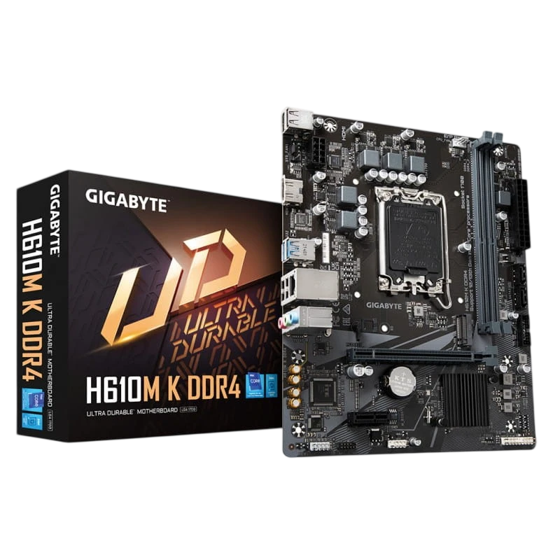 Gigabyte H610M K DDR4 1.0 LGA 1700 micro ATX Gigabit Ethernet Intel H610 Carte mère