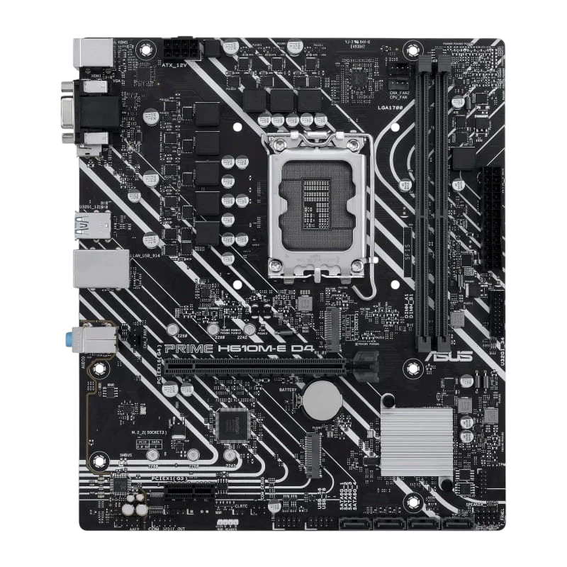 ASUS PRIME H610M-E D4-CSM LGA 1700 micro ATX Ethernet Gigabit Intel H610 2 emplacements M.2 Carte mère