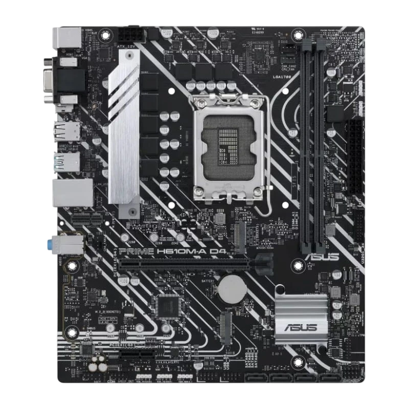 ASUS PRIME H610M-A D4-CSM LGA 1700 micro ATX Gigabit Ethernet Intel H610 2 emplacements M.2 Carte mère