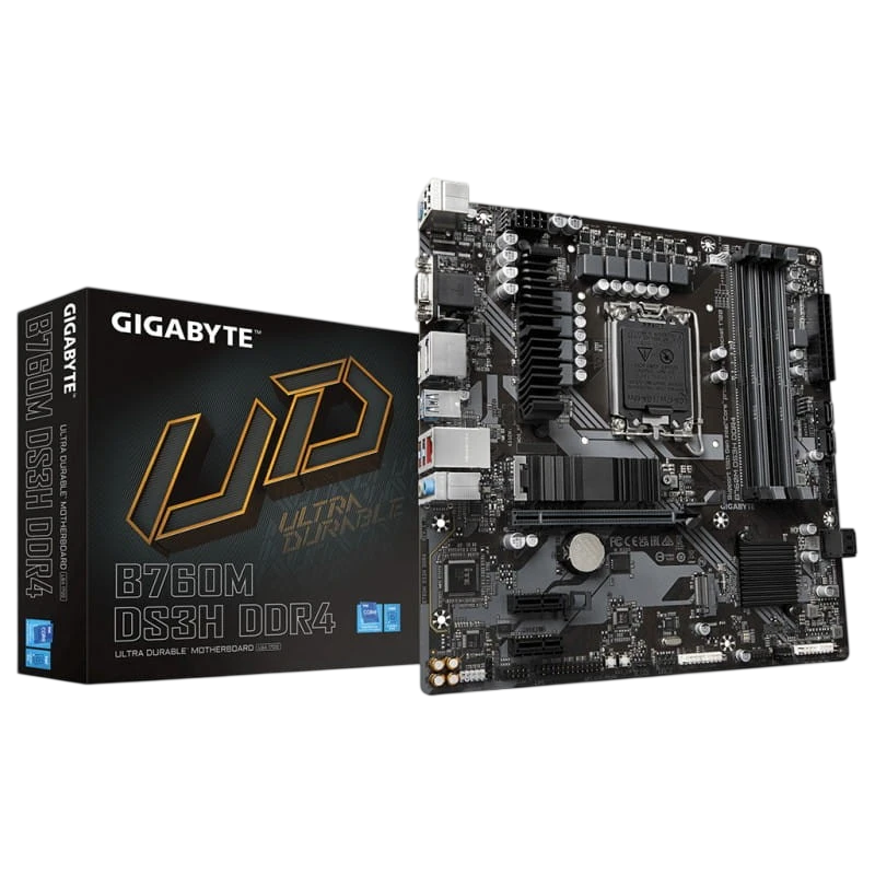 Gigabyte B760M DS3H DDR4 LGA 1700 micro ATX Ethernet 2,5 Gigabit Intel B760 Carte mère