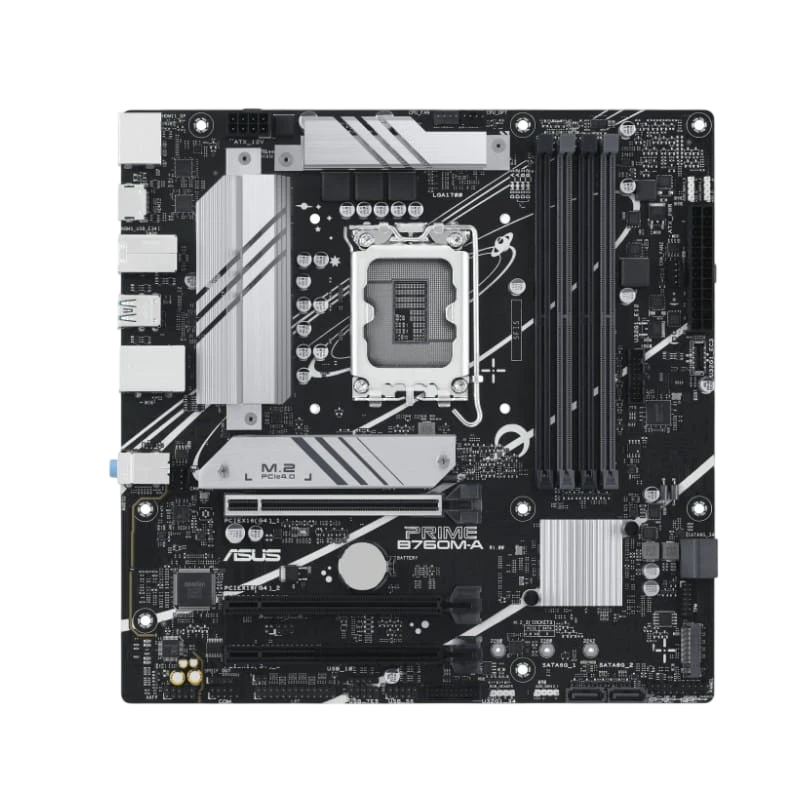 ASUS PRIME B760M-A-CSM Ethernet 2.5Gbps Realtek LGA 1700 micro ATX Intel B760 WiFi 2 emplacements M.2 Carte mère